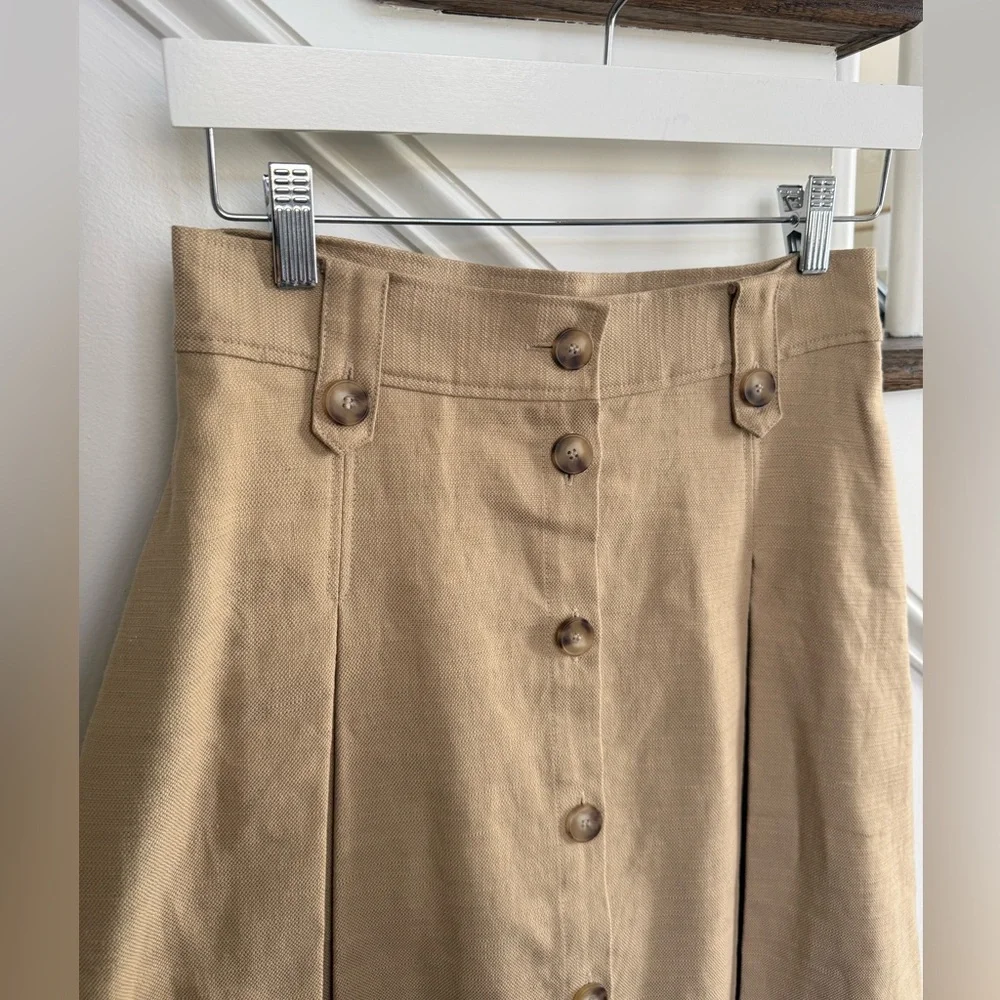 Sézane Oksana Midi Skirt – NWT – Size US 4 / EU 36- beige - Picture 8 of 11